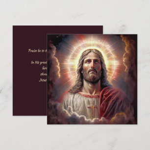 Alleluia! Hoi is Risen. Jezus Christus schilder Feestdagenkaart