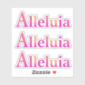 Alleluia Paasjeuk Helder Modern Roos Roze Sticker (Vel)