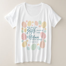 alleluja-paaseieren grote maat t-shirt