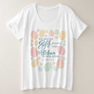 alleluja-paaseieren grote maat t-shirt