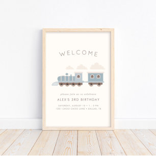 Allemaal aan boord! Jongens Trein Verjaardag Welko Poster