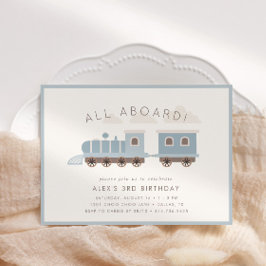 Allemaal aan boord! Jongens Trein Verjaardagsfeest Kaart