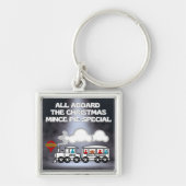 Allemaal aan boord van de Christmas Mince Pie Spec Sleutelhanger (Voorkant)