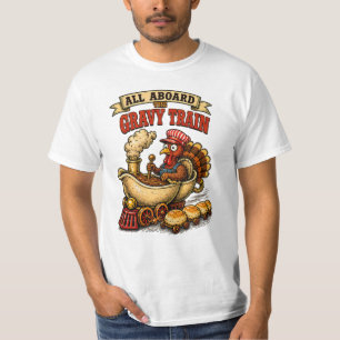 Allemaal aan boord van de Gratietrein Thanksgiving T-shirt