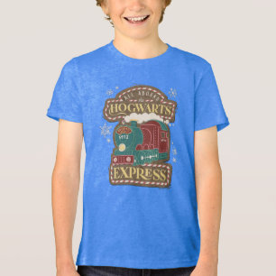 Allemaal aan boord van de HOGWARTS™ Express Kerstk Tri-Blend Shirt