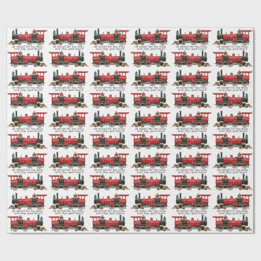 Allemaal aan boord van de leuke trein, volgende ha cadeaupapier (Vlak)