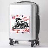 Allemaal aan boord van de Trump Train 2024 Sticker (Koffer)