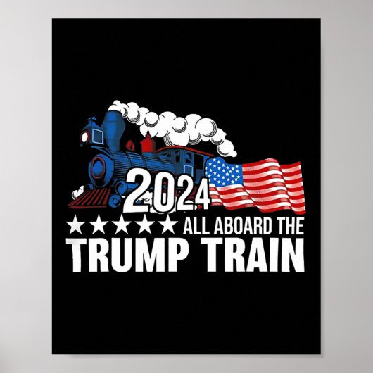 Allemaal aan boord van de Trump-trein Poster (Voorkant)