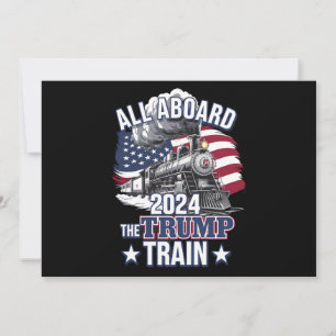 Allemaal aan boord van de Trump Trein Trump 2024 P Kaart