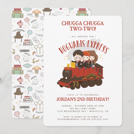 Allemaal aan boord van de Zweinstein Express 2e ve Kaart (Voorkant / Achterkant)