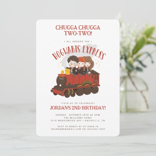 Allemaal aan boord van de Zweinstein Express 2e ve Kaart (Staand voorkant)