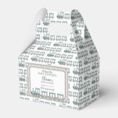 Allemaal aan boord van het Baby Express Train Boy  Bedankdoosjes (Achterkant)