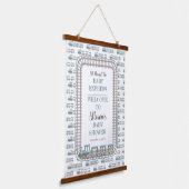 Allemaal aan boord van het Baby Express Train Boy  Hangend Wandkleed (Gebogen)