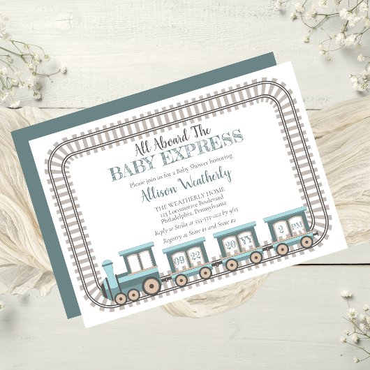 Allemaal aan boord van het Baby Express Train Boy  Kaart