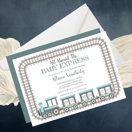 Allemaal aan boord van het Baby Express Train Boy  Kaart