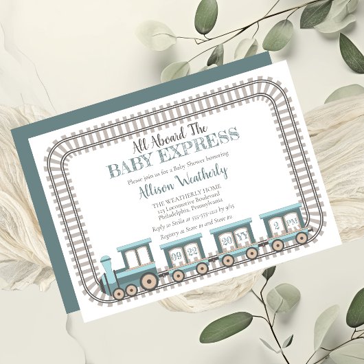 Allemaal aan boord van het Baby Express Train Boy  Kaart