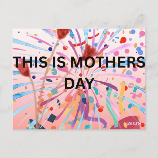 ALLEMAAL EEN GELUKKIGE MOEDERDAG BRIEFKAART (Achterkant)