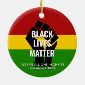 ALLEMAAL ÉÉN IN CHRIST | ZWARTE LEVENS KERAMISCH ORNAMENT (Achterkant)