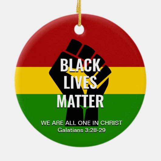 ALLEMAAL ÉÉN IN CHRIST | ZWARTE LEVENS KERAMISCH ORNAMENT (Achterkant)