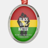 ALLEMAAL ÉÉN IN CHRIST | ZWARTE LEVENS METALEN ORNAMENT (Links)