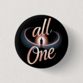 Allemaal één ronde button 3,2 cm (Voorkant)