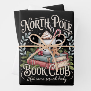 Allemaal geboekt voor de Kerst Coquette Kerst Boek Inpakpapier Vel