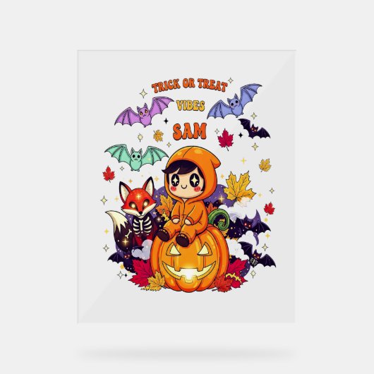 Allemaal geboekt voor Halloween  Leraar Geest Acryl Bord (Voorkant)