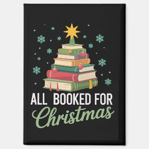 Allemaal geboekt voor kerstboom boeken leraar Kers Magneet