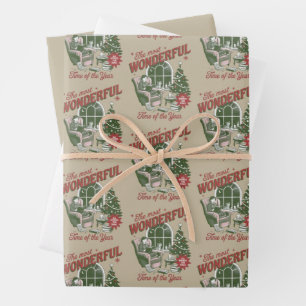 Allemaal geboekt voor Kerstmis Boek Het meest wond Inpakpapier Vel