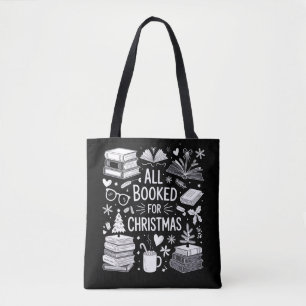 Allemaal geboekt voor Kerstmis Boekliefhebber Boek Tote Bag