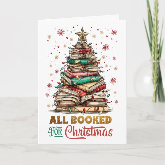 Allemaal geboekt voor Kerstmis Feestdagen Kaart (Voorkant)