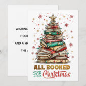 Allemaal geboekt voor Kerstmis Feestdagenkaart (Voorkant / Achterkant)