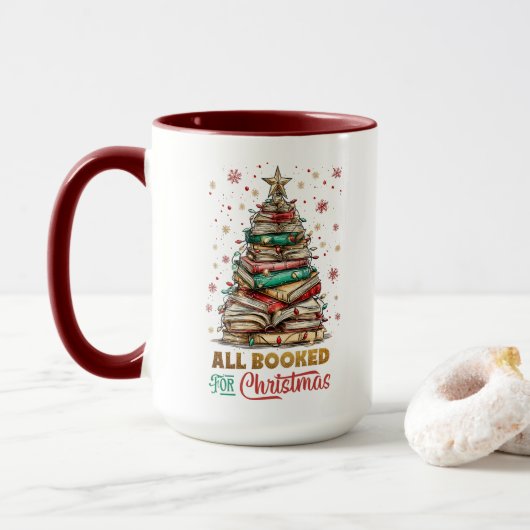 Allemaal geboekt voor Kerstmis Mok (Met donut)