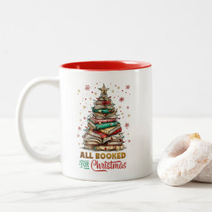 Allemaal geboekt voor Kerstmis Tweekleurige Koffiemok