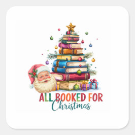 Allemaal geboekt voor Kerststicker | Feestelijk Ca Vierkante Sticker