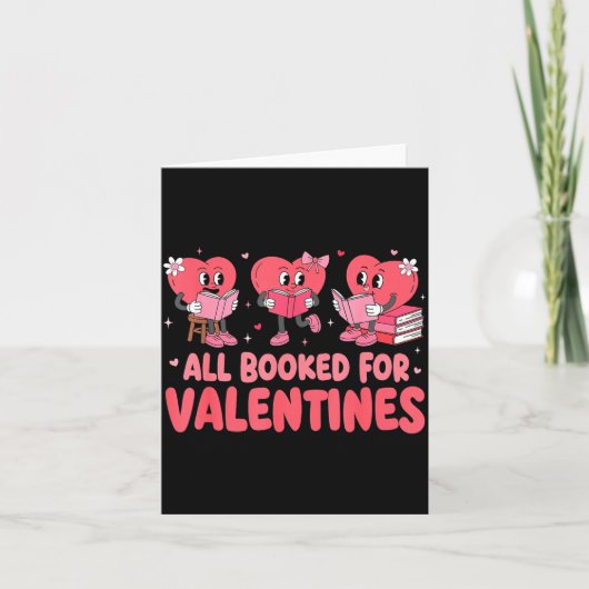 Allemaal geboekt voor Valentijnsdag Boek Grappige  Kaart (Voorkant)