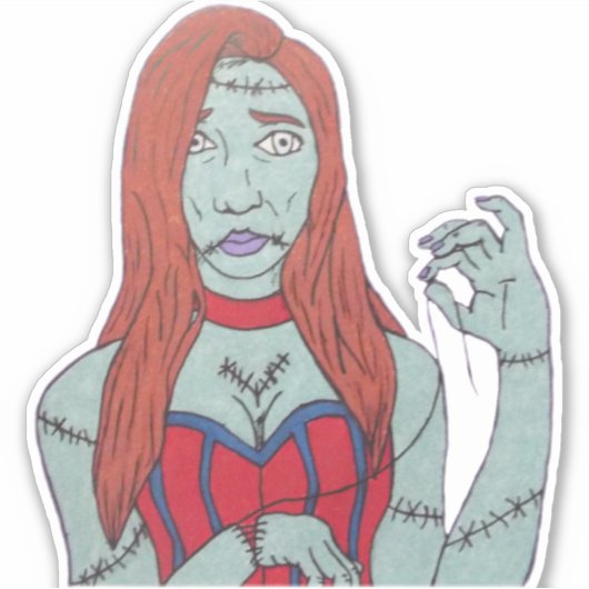 Allemaal gestikt sticker (Voorkant)