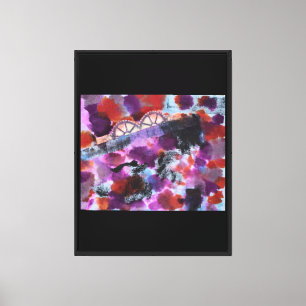 Allemaal klaar inkvlek van de Purpinklue Canvas Afdruk