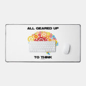 Allemaal klaar om te denken (tandwielen hersenen) bureaumat (Keyboard & Muis)