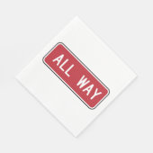 Allemaal klassiek rood verkeersbord servet (Hoek)