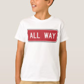 Allemaal klassiek rood verkeersbord t-shirt (Voorkant)