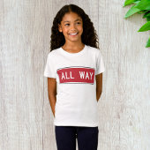 Allemaal klassiek rood verkeersbord t-shirt