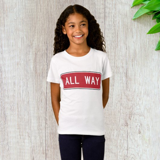 Allemaal klassiek rood verkeersbord t-shirt