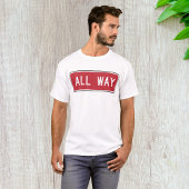Allemaal klassiek rood verkeersbord t-shirt