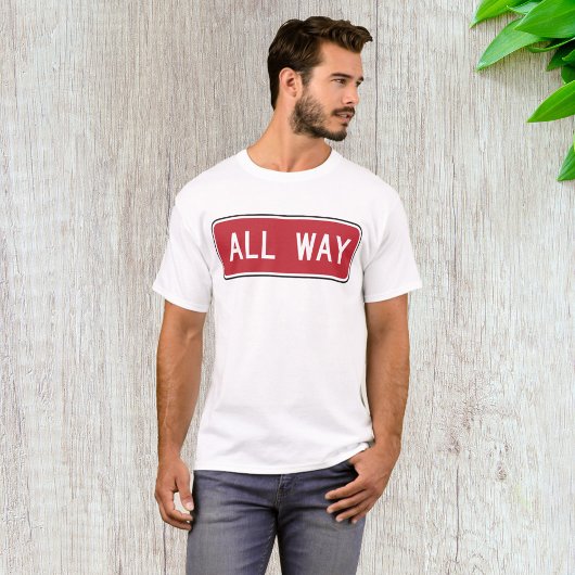 Allemaal klassiek rood verkeersbord t-shirt