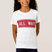 Allemaal klassiek rood verkeersbord t-shirt (Voorkant)
