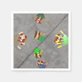 Allemaal mijn vrienden zijn zombies papieren serve servet