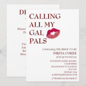 ALLEMAAL M'N MEISJESVRIENDINNEN Funny Meidenavond Kaart (Voorkant / Achterkant)