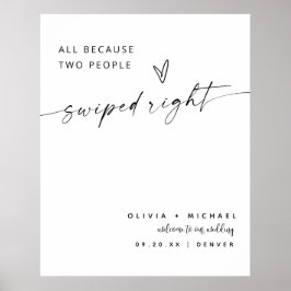 Allemaal omdat twee mensen naar rechts hebben geve poster