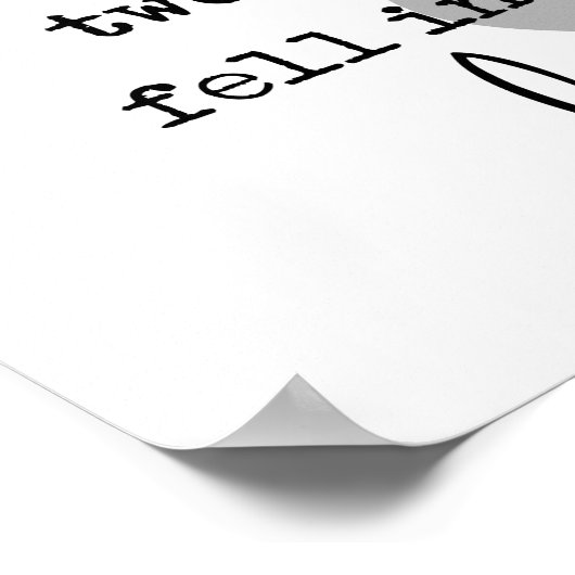 allemaal omdat twee mensen verliefd werden op mode poster (Hoek)